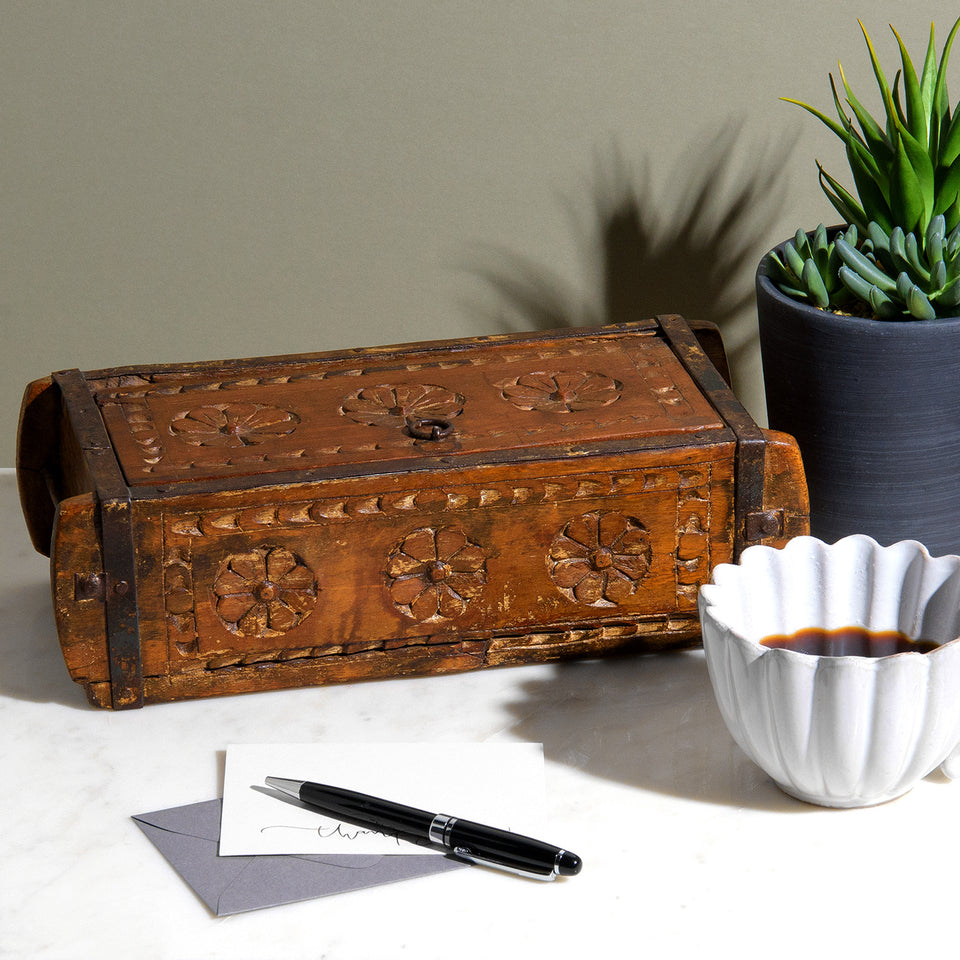 Vintage Wooden Brick Mold Box