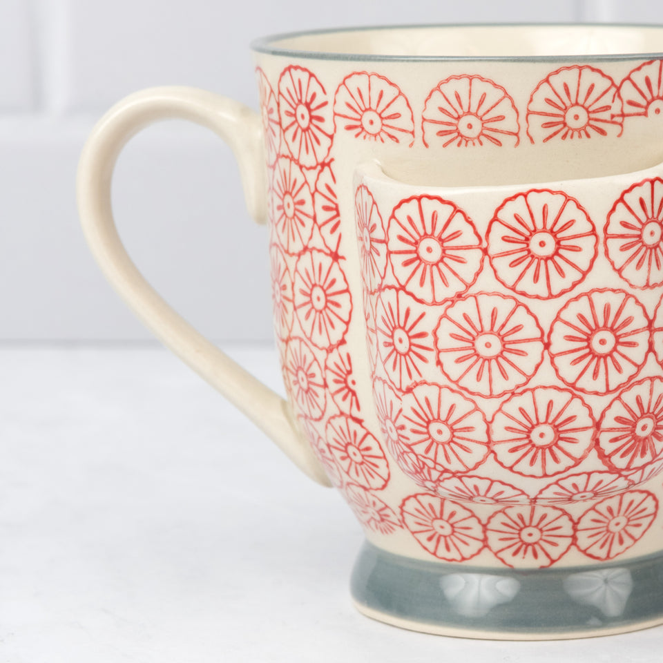 Vintage Tea Cup Mug With Tea Bag Holder 
