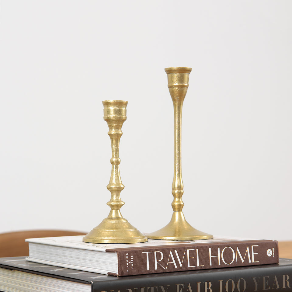 Brass Finish Candleholders