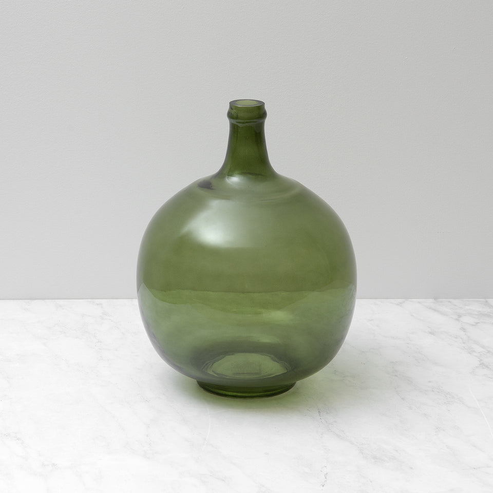 Vintage Reproduction Green Glass Bottle