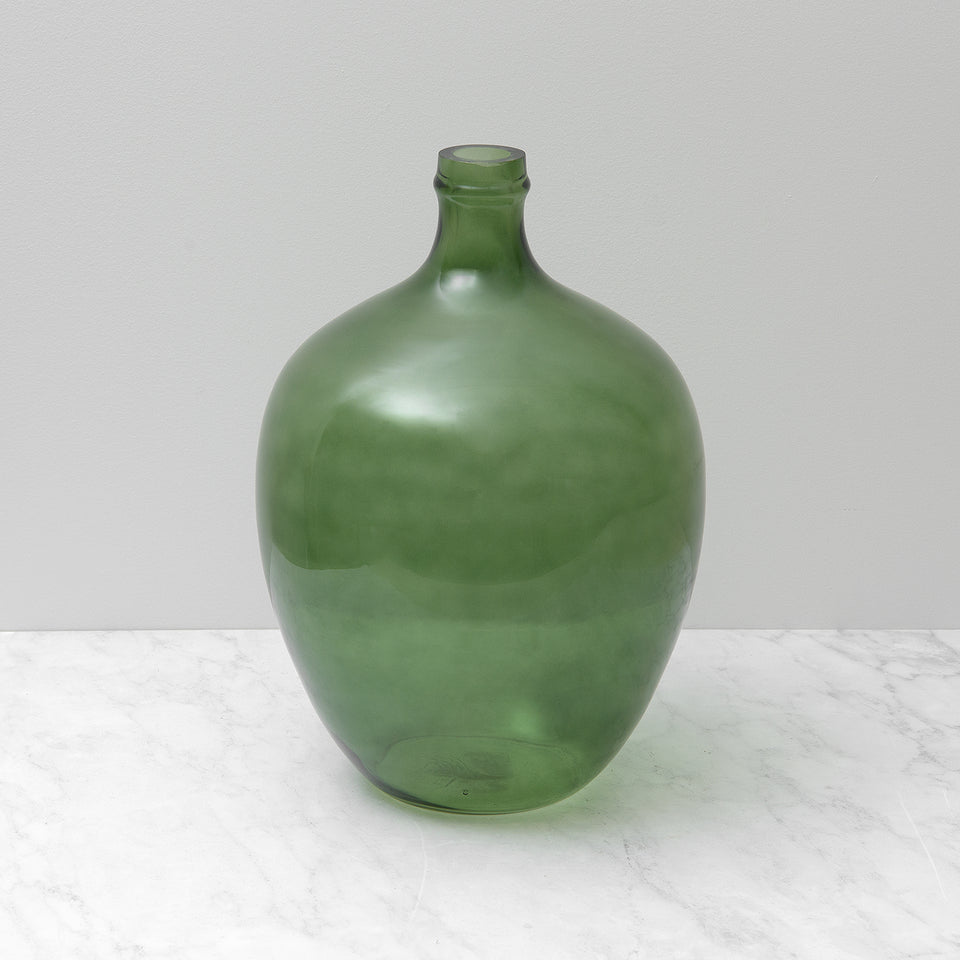 Vintage Reproduction Green Glass Bottle