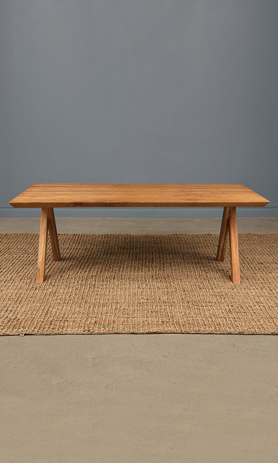 Bayan Teak Dining Table with X-shaped Legs