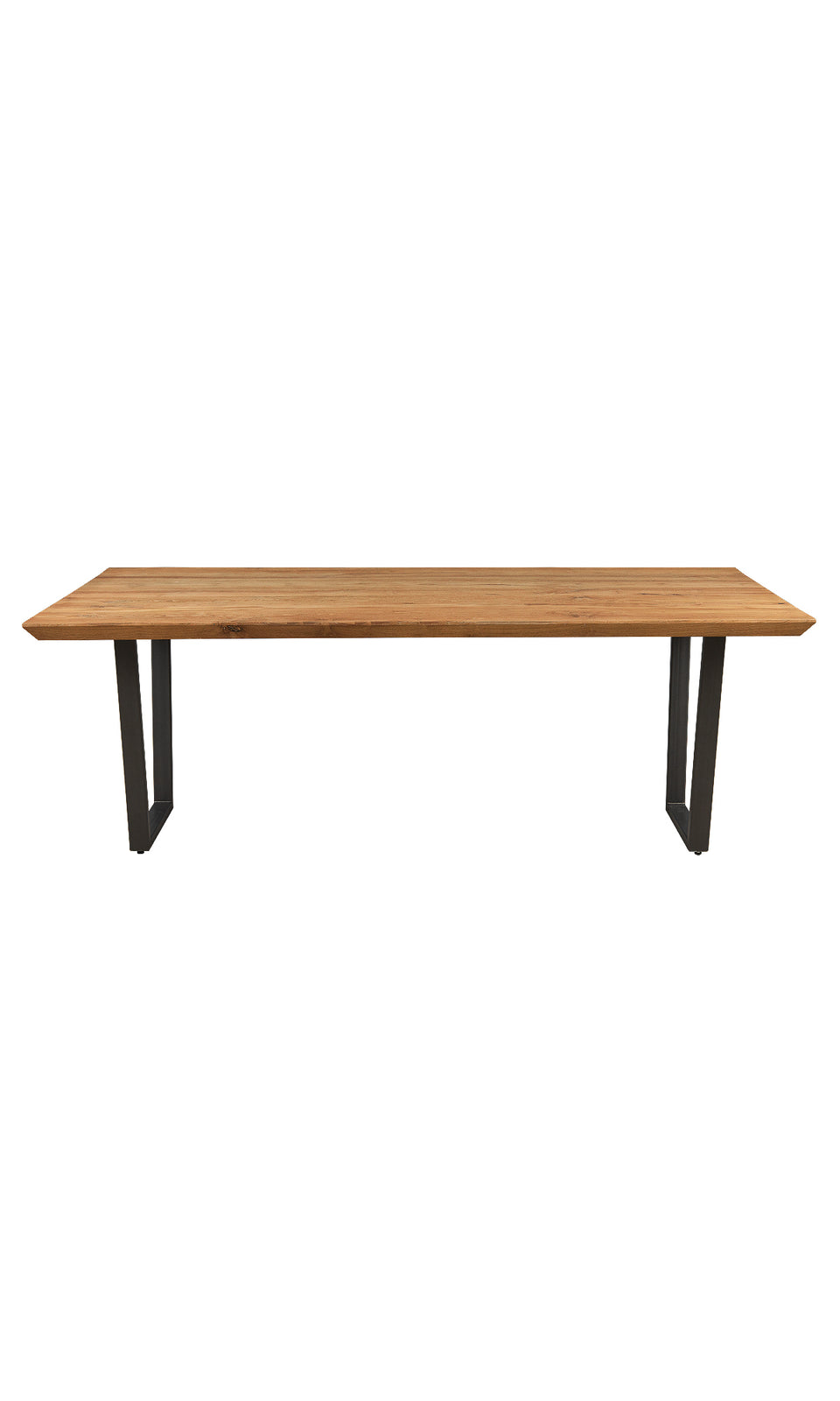 Bayan Teak Dining Table with U-shaped Metal Legs