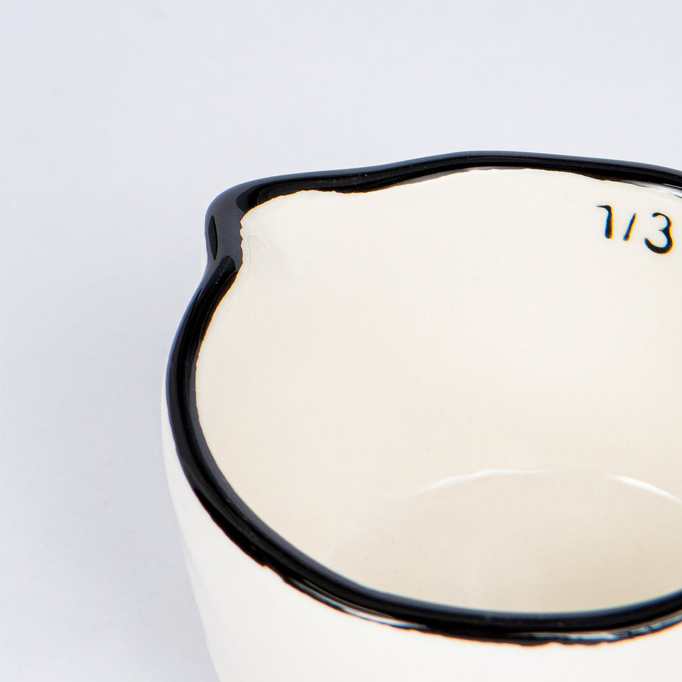 Black Rim Stoneware Measuring Cups