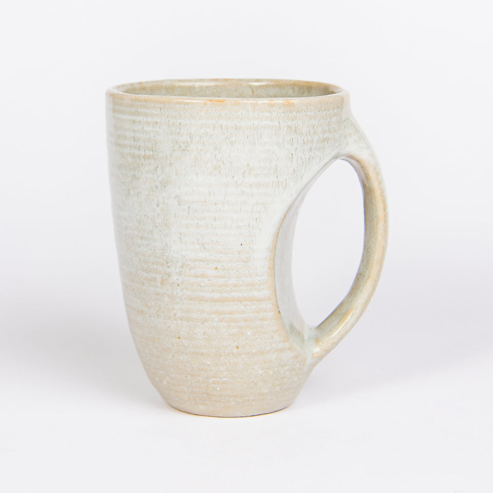 Indented Reactive Glaze Stoneware Mug