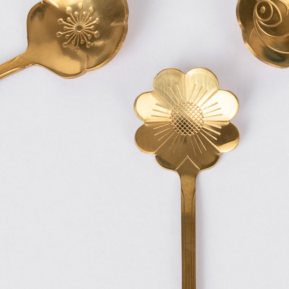 Stainless Steel Flower Shaped Spoons