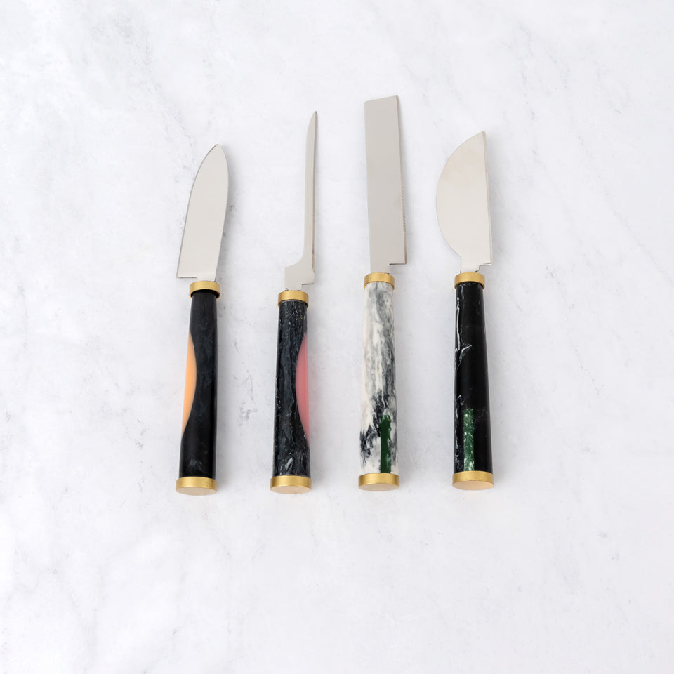 Cheese Knives with Resin Handles