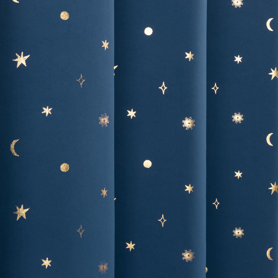 Written in the Stars Gold Foil Blackout Curtains