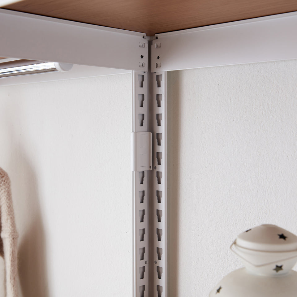 Kepsuul Clothing Rack + 1 Shelf Customizable Modular Shelving and Storage