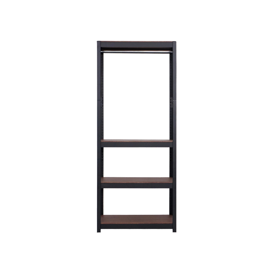 Kepsuul Clothing Rack + 2 Shelf Customizable Modular Shelving and Storage