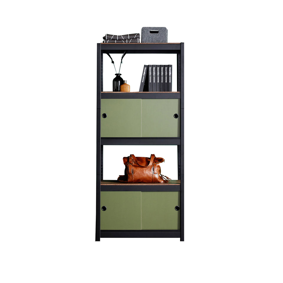 Kepsuul 4 Shelf + 2 Door Customizable Modular Shelving and Storage