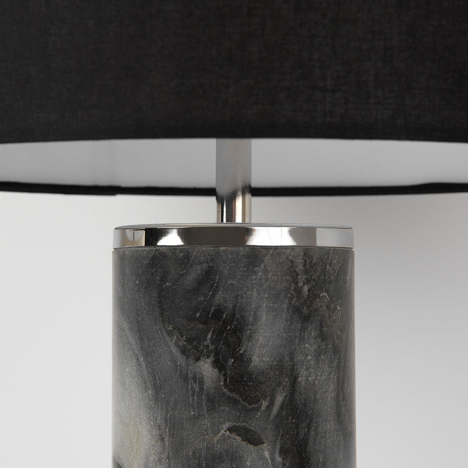 Grey Marble Lamp with Shade
