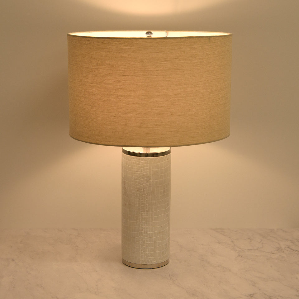 Croc Pattern Marble Lamp with Shade