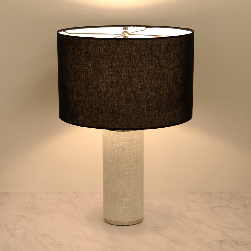 Croc Pattern Marble Lamp with Shade
