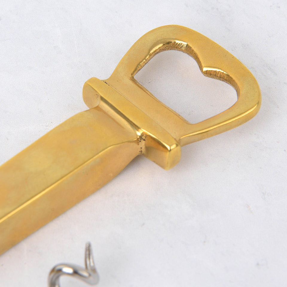 Brass Anchor Bottle Opener & Corkscrew