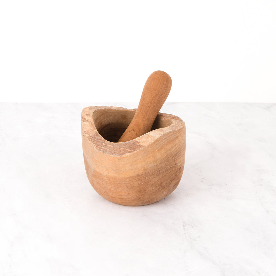 Teak Mortar & Pestle