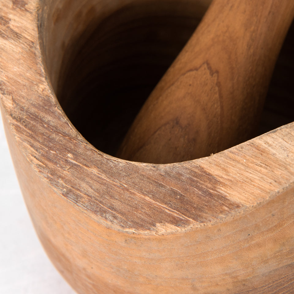 Teak Mortar & Pestle