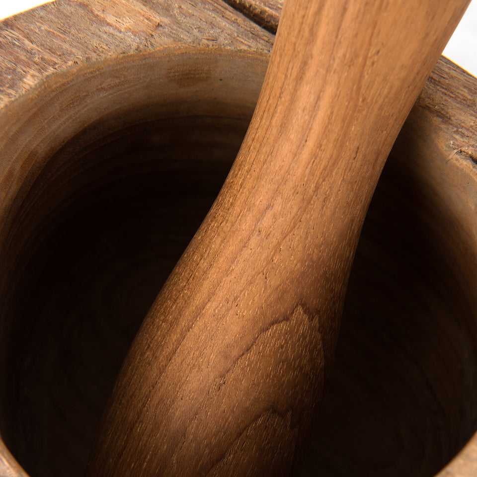 Teak Mortar & Pestle