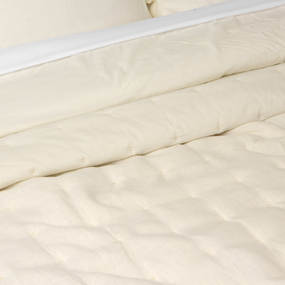 Linen and Cotton Tufted Quilt