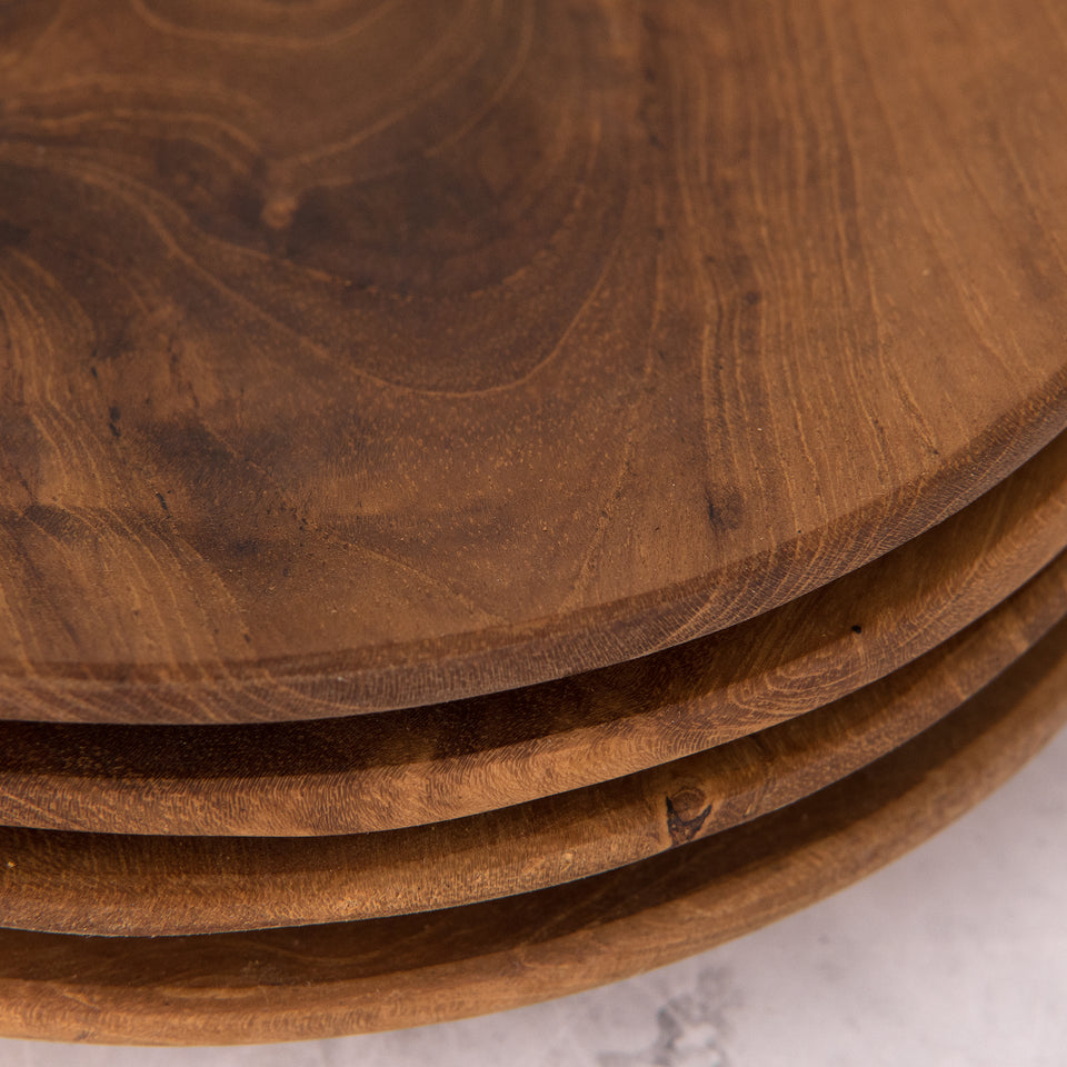 Teak Moon Plate