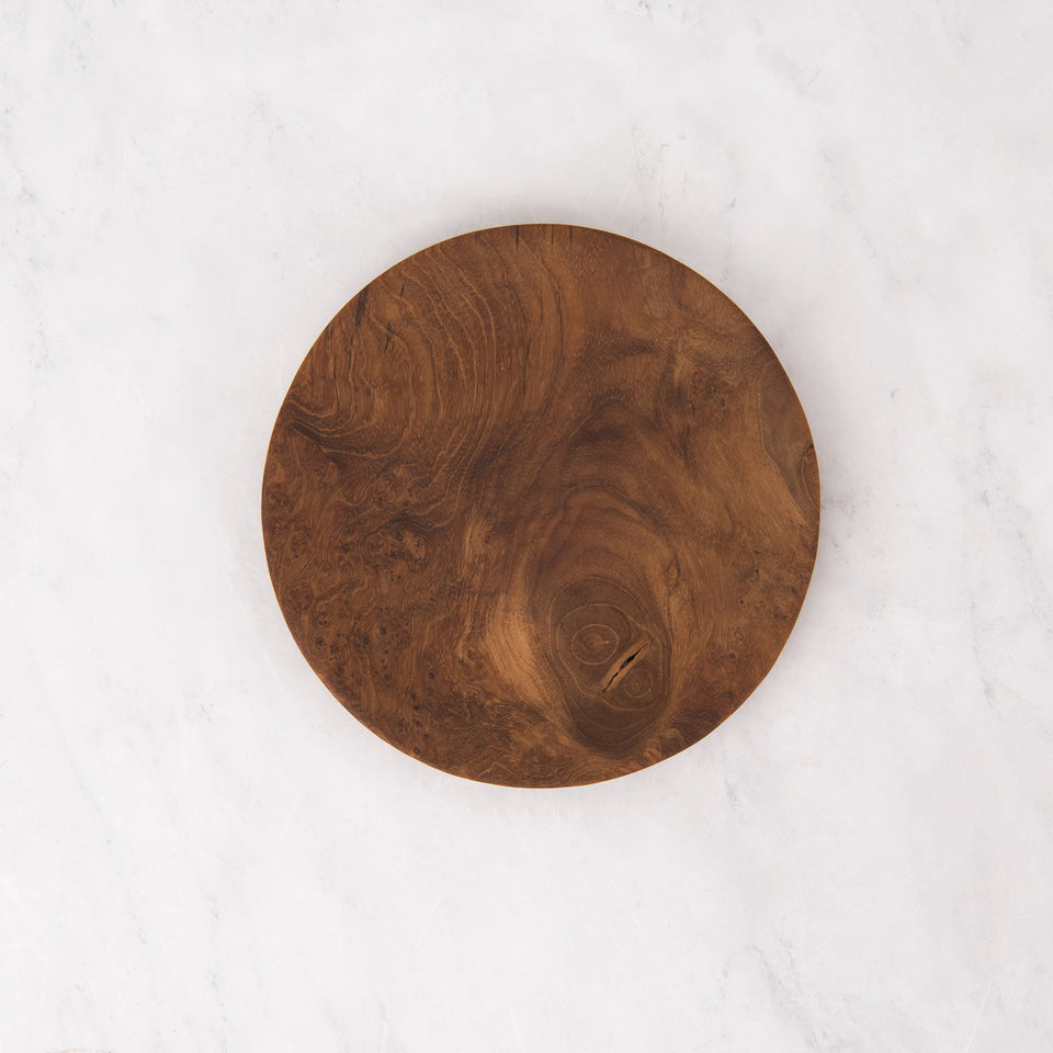 Teak Moon Plate