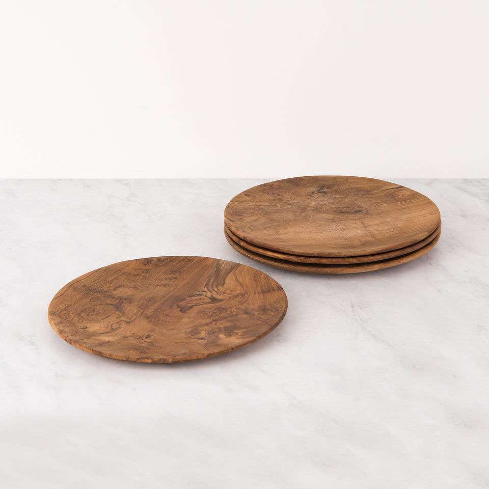 Teak Moon Plate