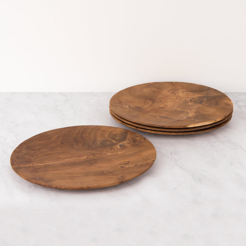 Teak Moon Plate