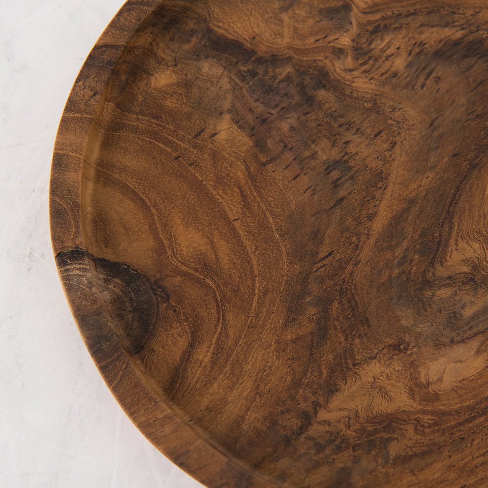 Round Teak Plate