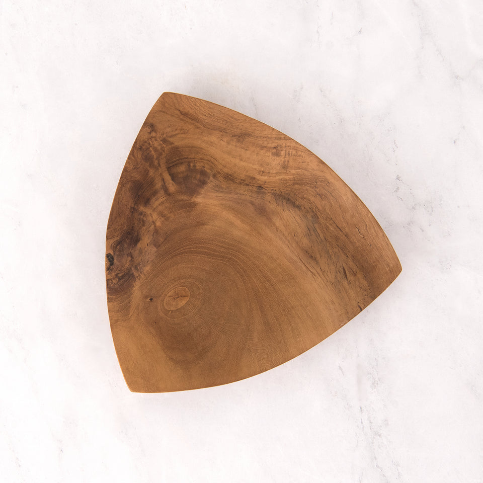 Rounded Triangle Teak Plate