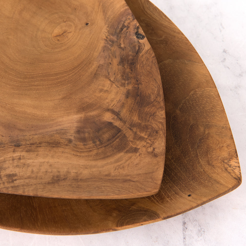 Rounded Triangle Teak Plate