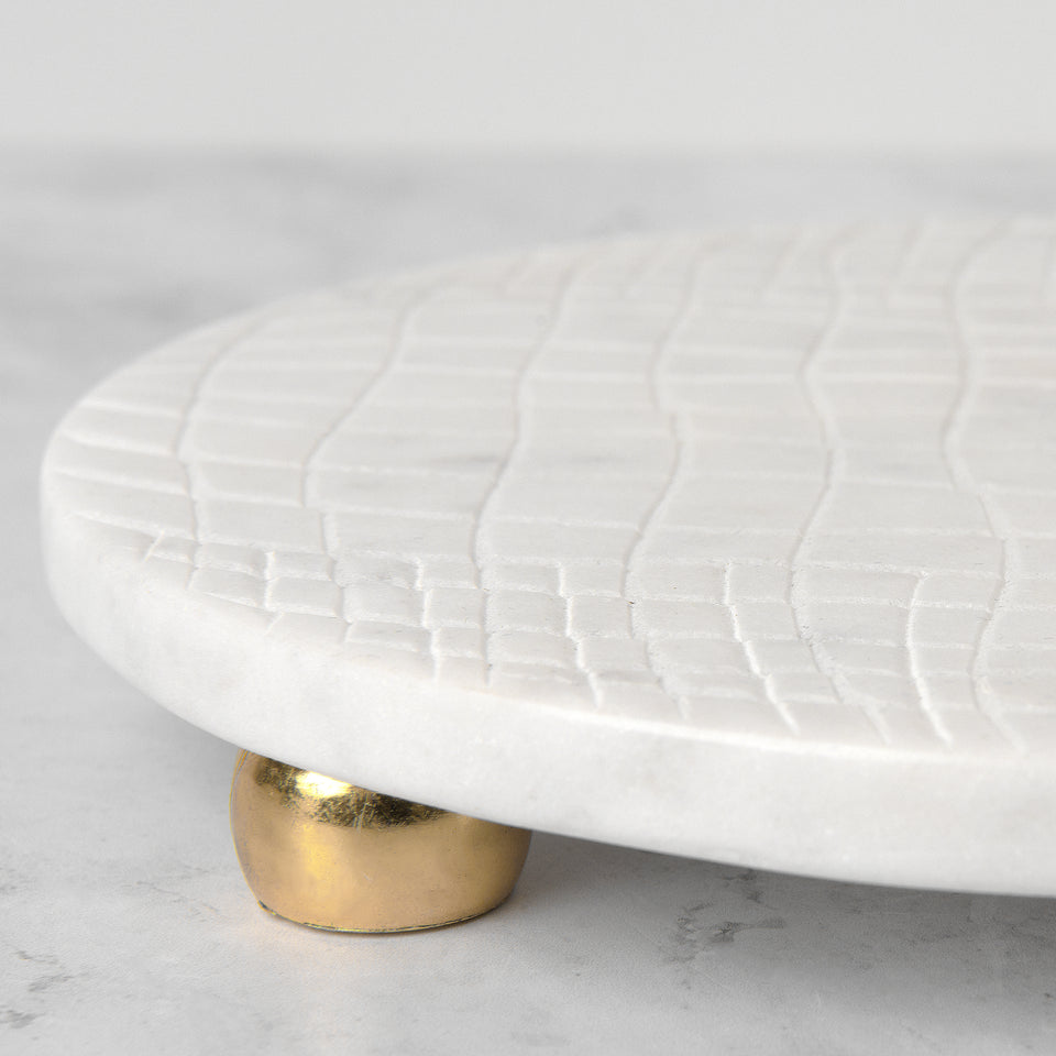 Croc Pattern Marble Trivet