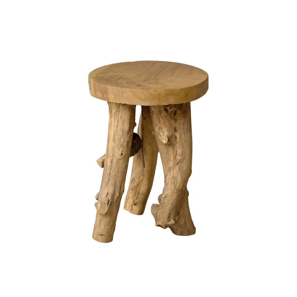 Abstract Teak Root Stool