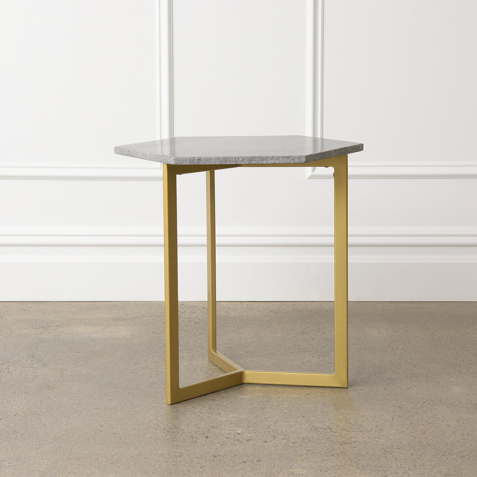 Piers Hexagon Marble Table