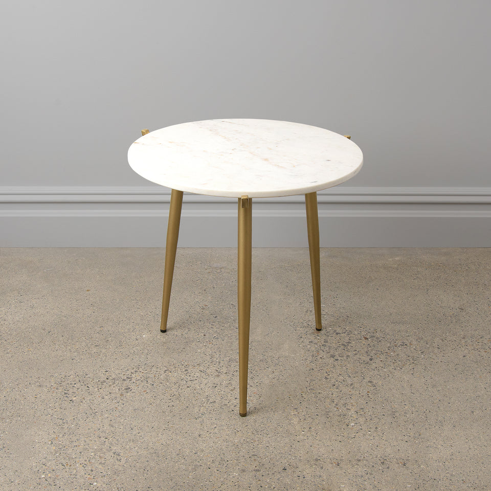 Avenlee Round Marble Side Table