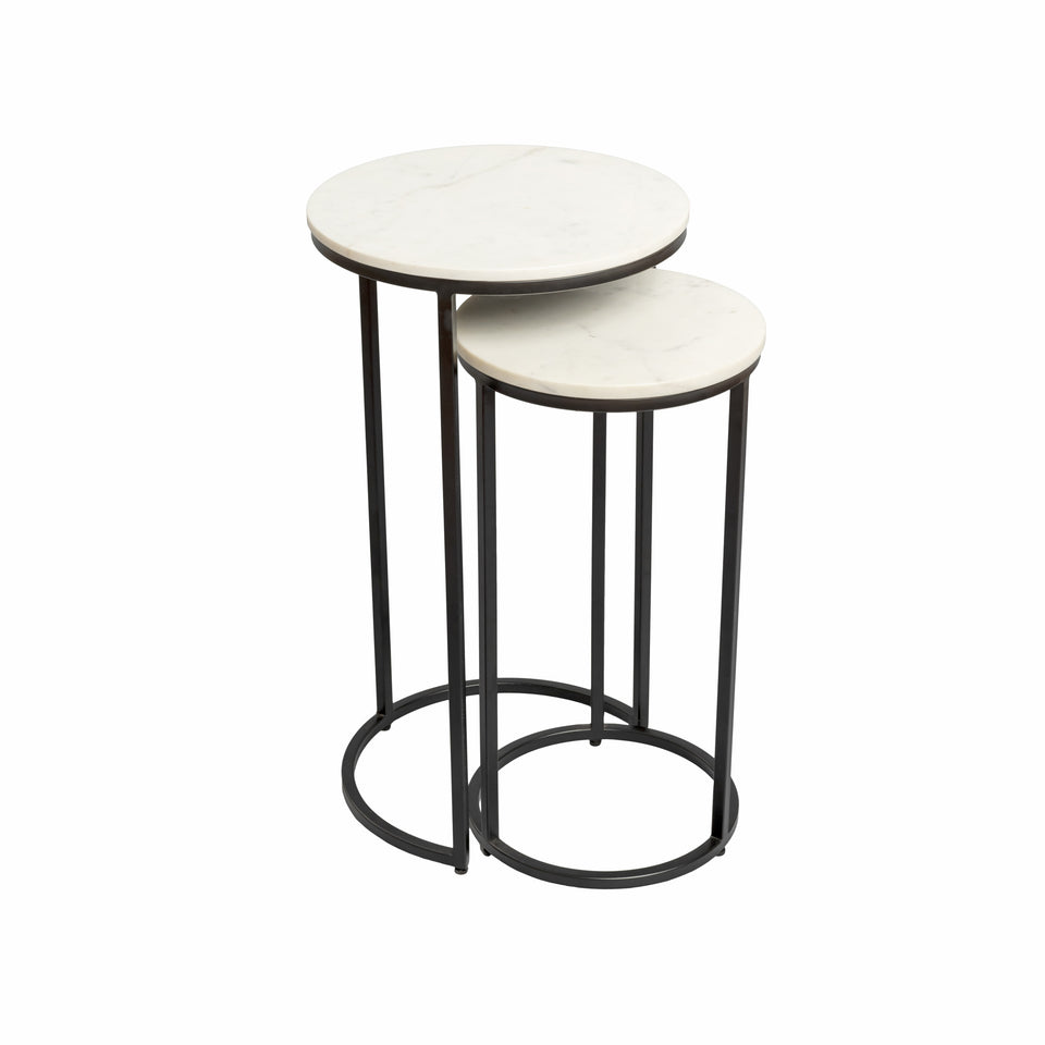 Ellery Round Marble Nesting Tables