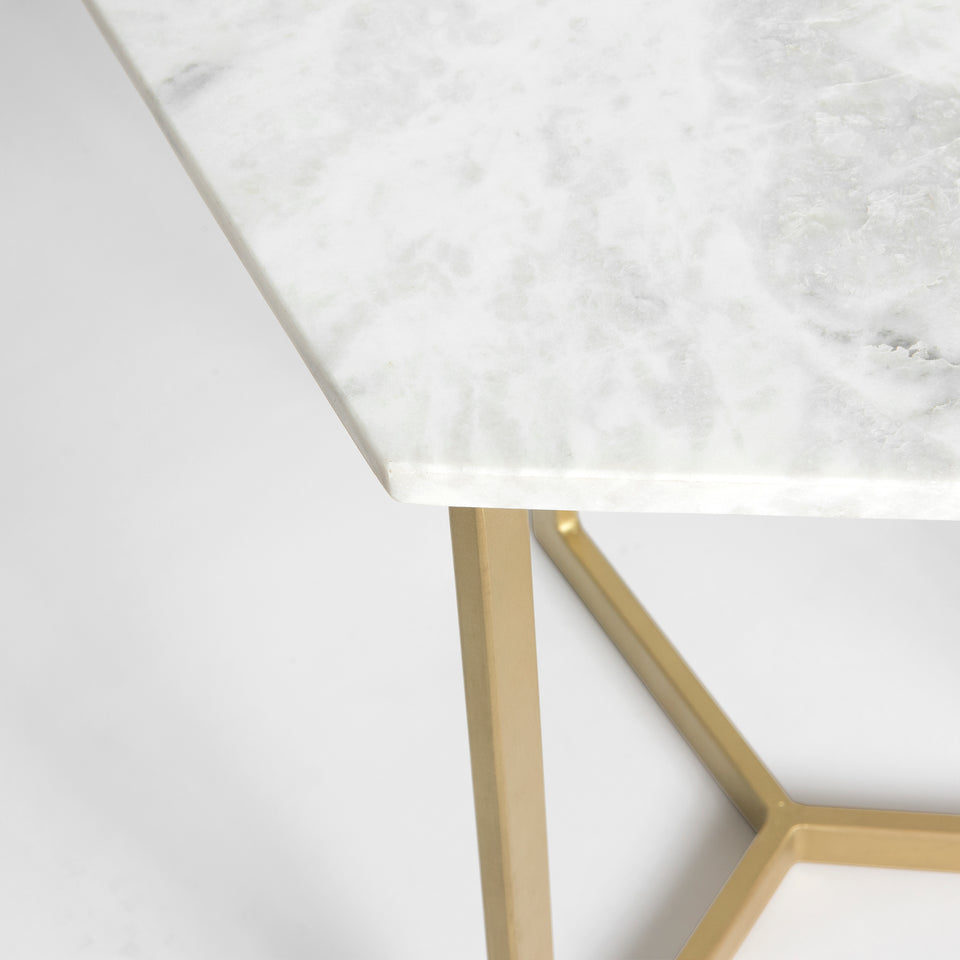 Piers Hexagon Marble Table