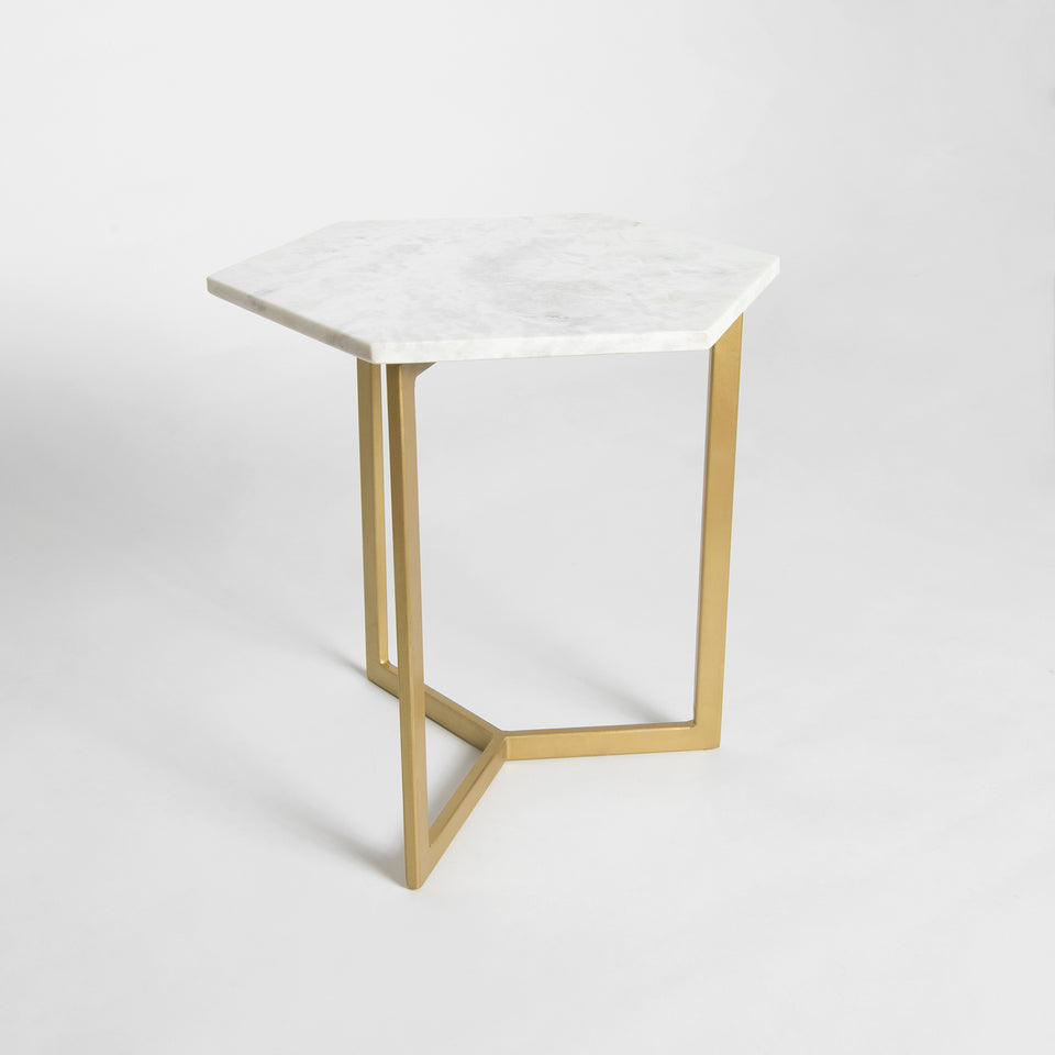 Piers Hexagon Marble Table