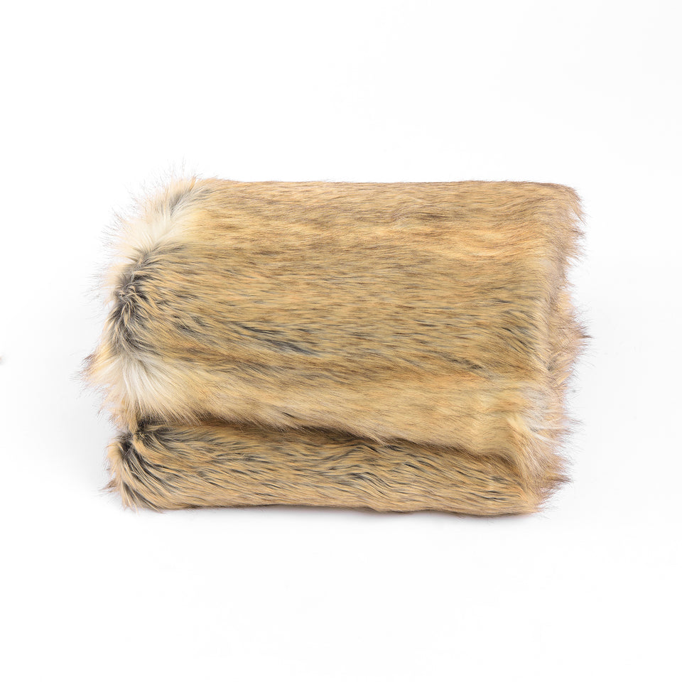 Faux Fur Throw - Amber Fox