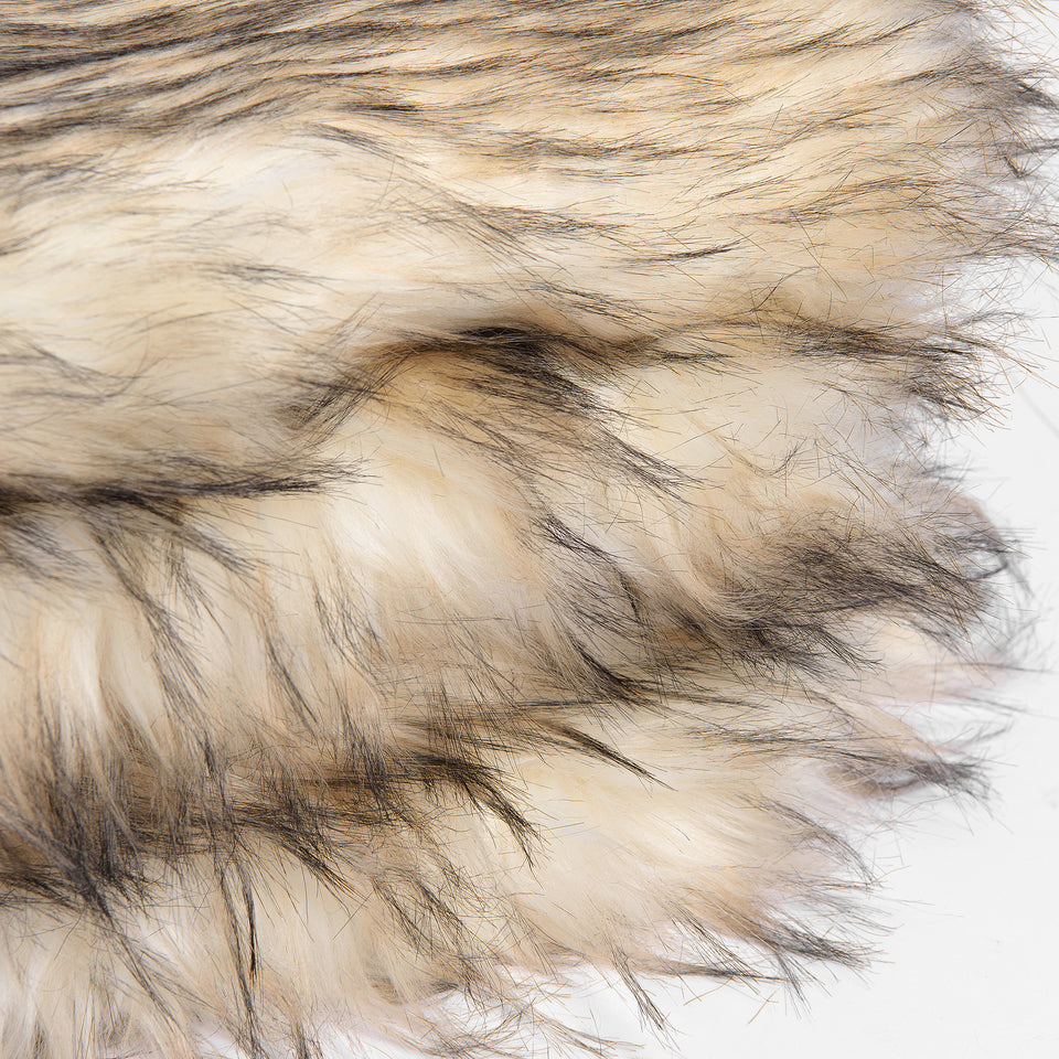 Faux Fur Throw - Bleached Finn Raccoon