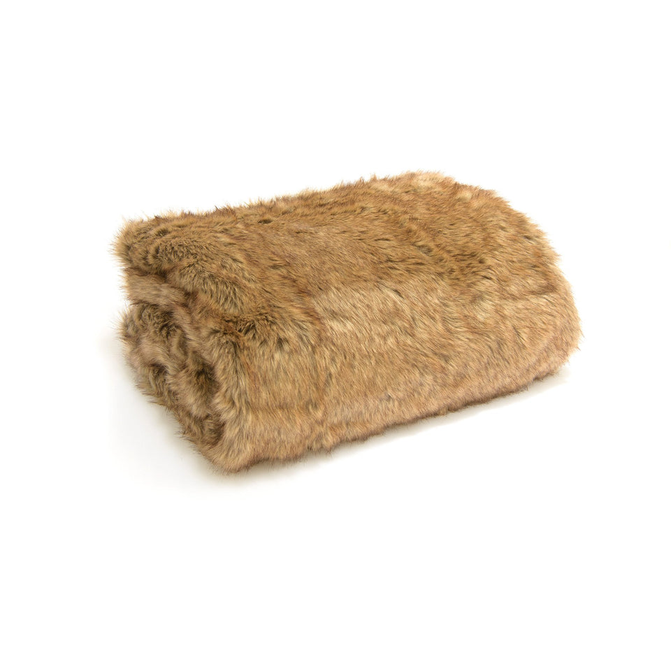 Faux Fur Throw - Coyote