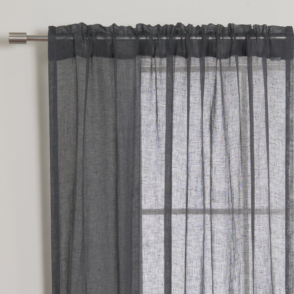 Brittany Semi Sheer Linen Back Tab Curtain
