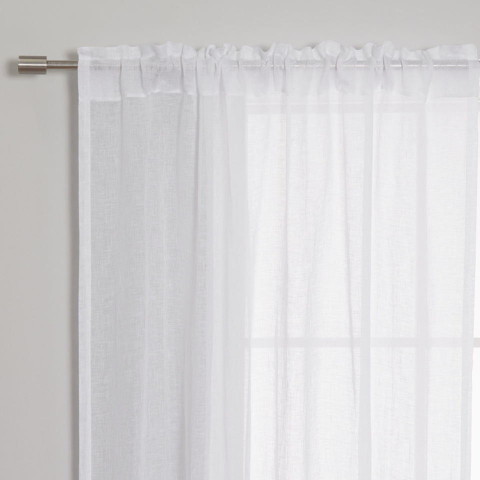 Brittany Semi Sheer Linen Back Tab Curtain