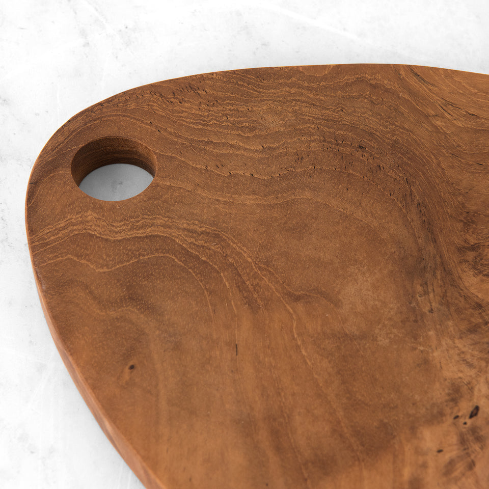 Egg Shaped Teak Cutting Board