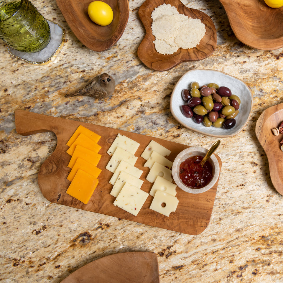 Curved Rectangle Teak Cutting Board