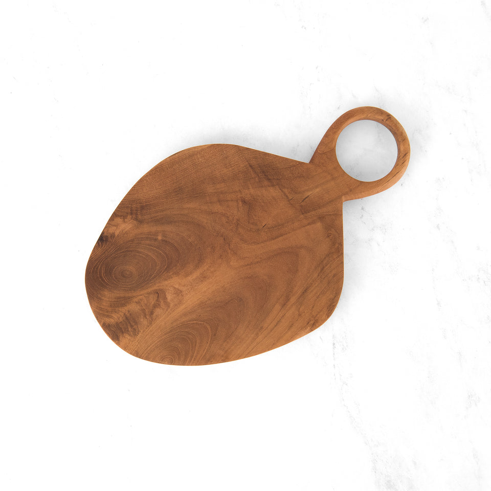 Asymmetrical Oval Teak Cutting Board