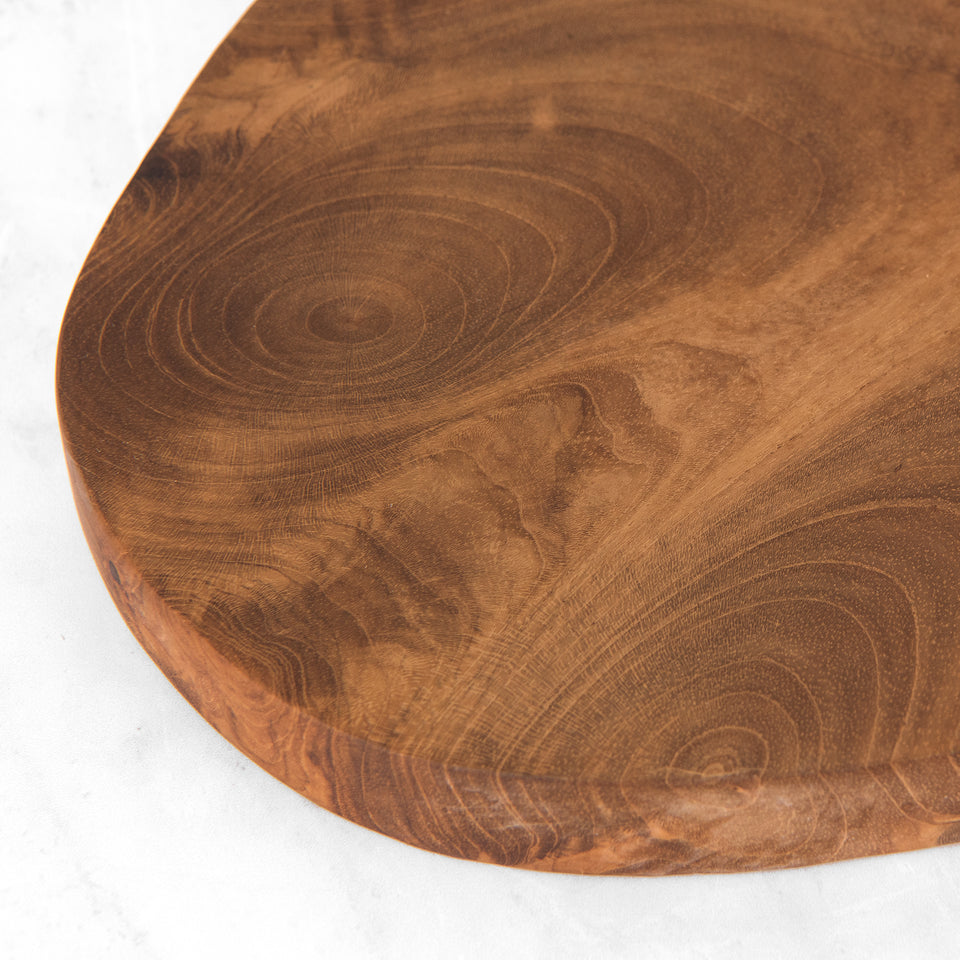 Asymmetrical Oval Teak Cutting Board