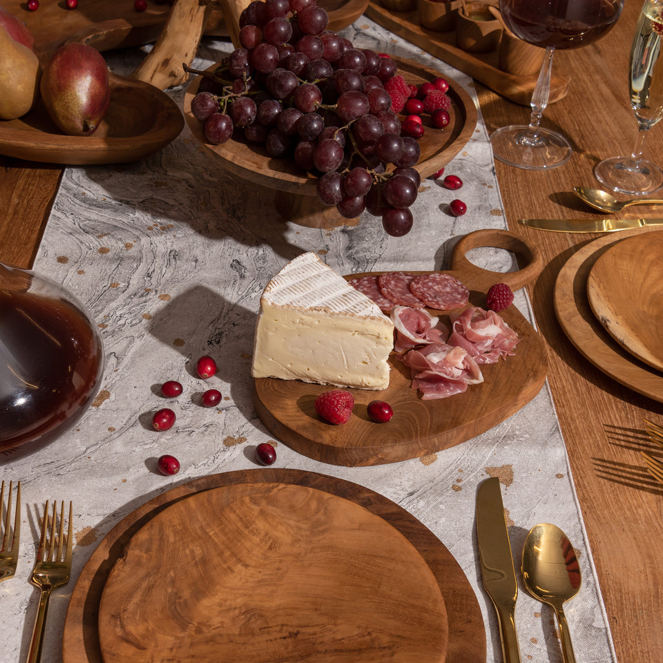 Asymmetrical Oval Teak Cutting Board