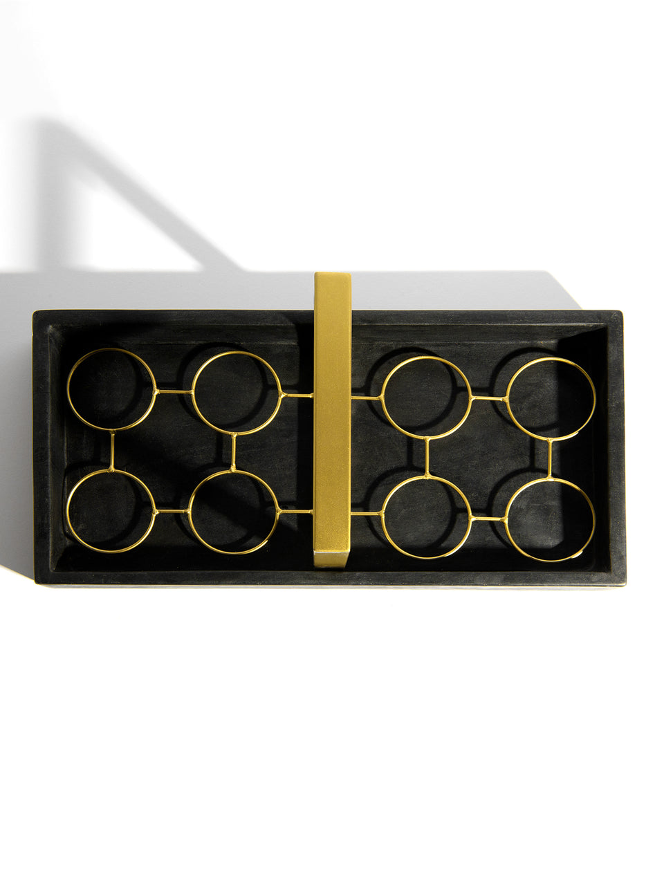 Modern Marble Tray with Gold Caddy