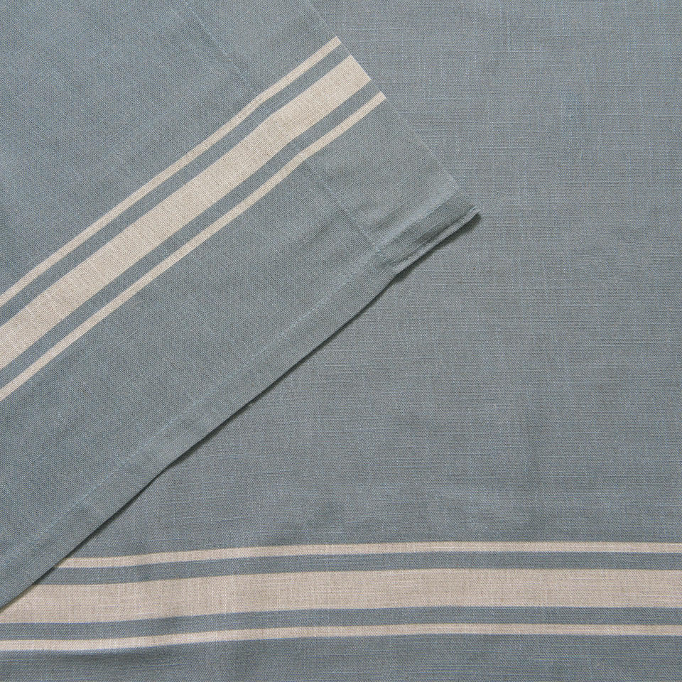 Linen Blend Reverse Triple Stripe Curtains