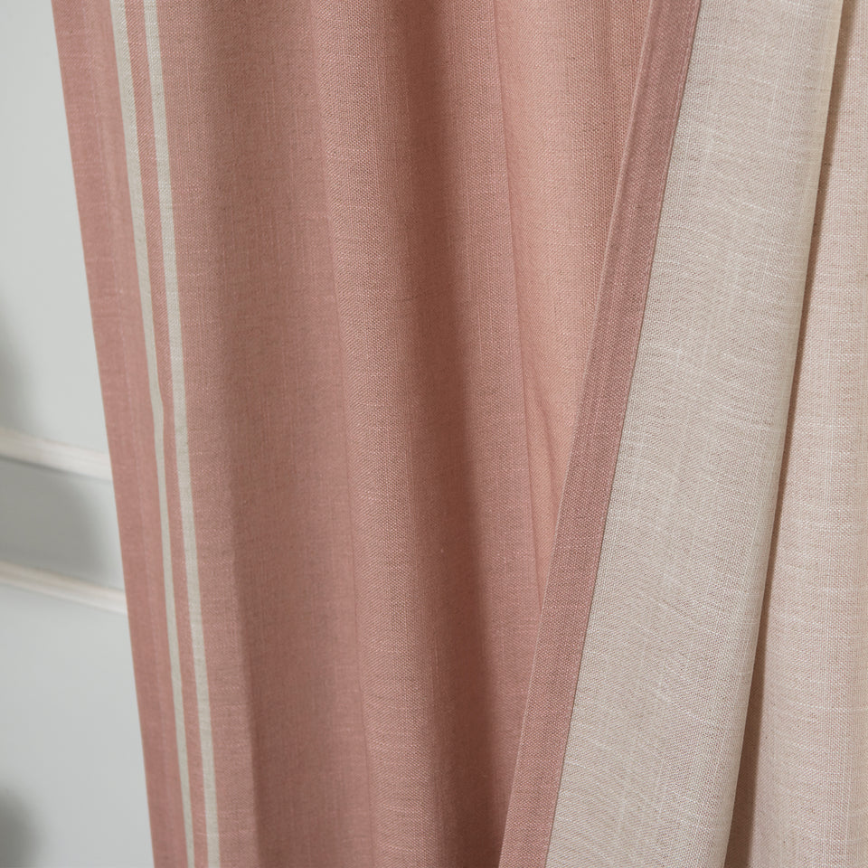 Linen Blend Reverse Triple Stripe Curtains